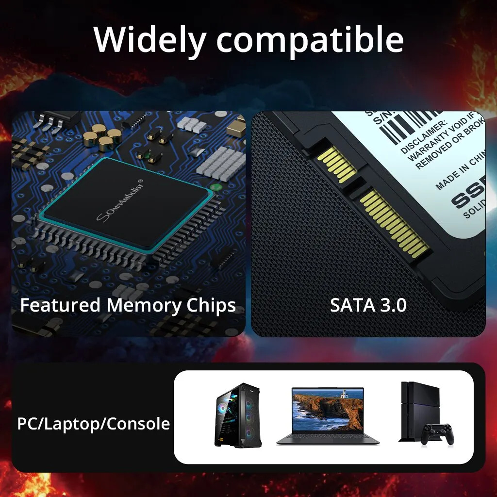 SomnAmbulist 2.5″ SATA III SSD 120GB 240GB Internal Solid State Drive lot