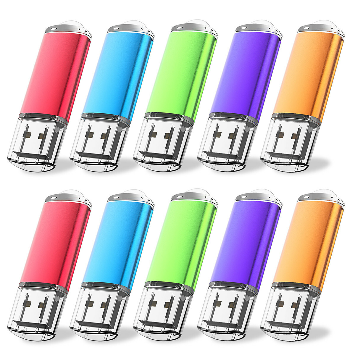 Mixed Color 5/ 10 Pack 2G 4G 8G 16G 32G USB 2.0 Flash Drives Memory Stick Drives