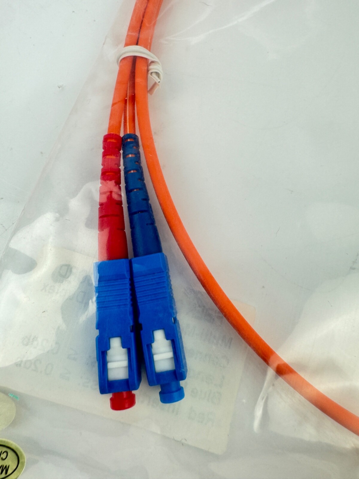 x(12) Fiber Optic Patch Cord Multi-Mode, 62.5/125 um, Duplex Connector SC-SC 1m