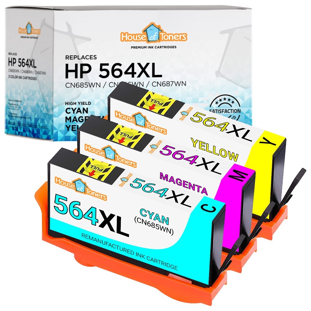 3PK for HP 564XL for HP Officejet 4620 4622 Photosmart 6520 6525