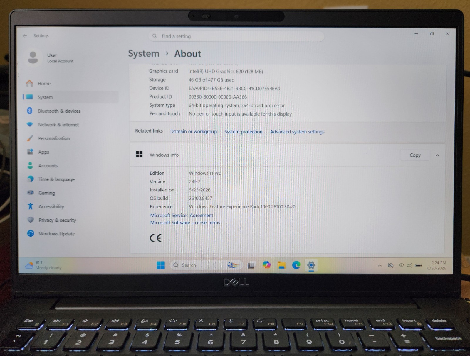 Dell Latitude 7400 14″ Intel i7-8665U 1.9GHz 16GB RAM/512GB SSD/Windows 11