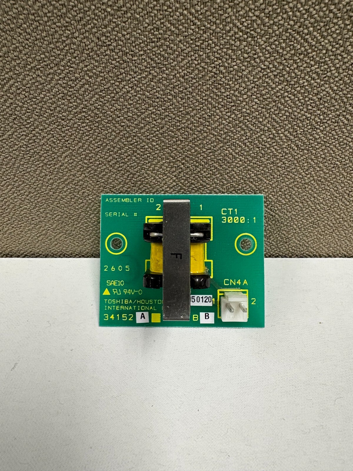 Toshiba 34152 A Rev B CT1 3000:1 Current Transformer Board