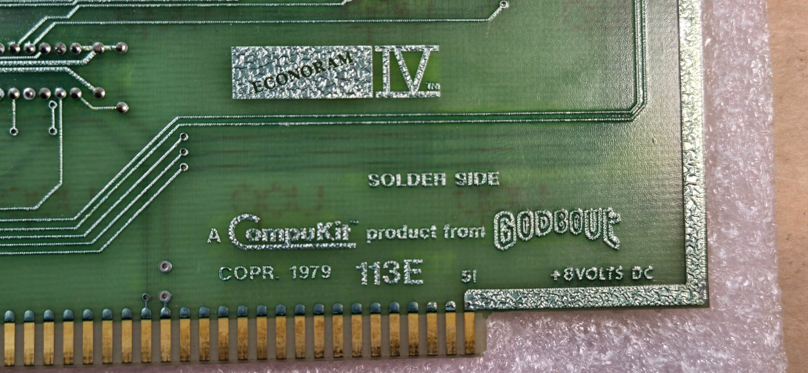 Econoram IV 1979 113E 16k RAM CompuKit Computer Board – Untested