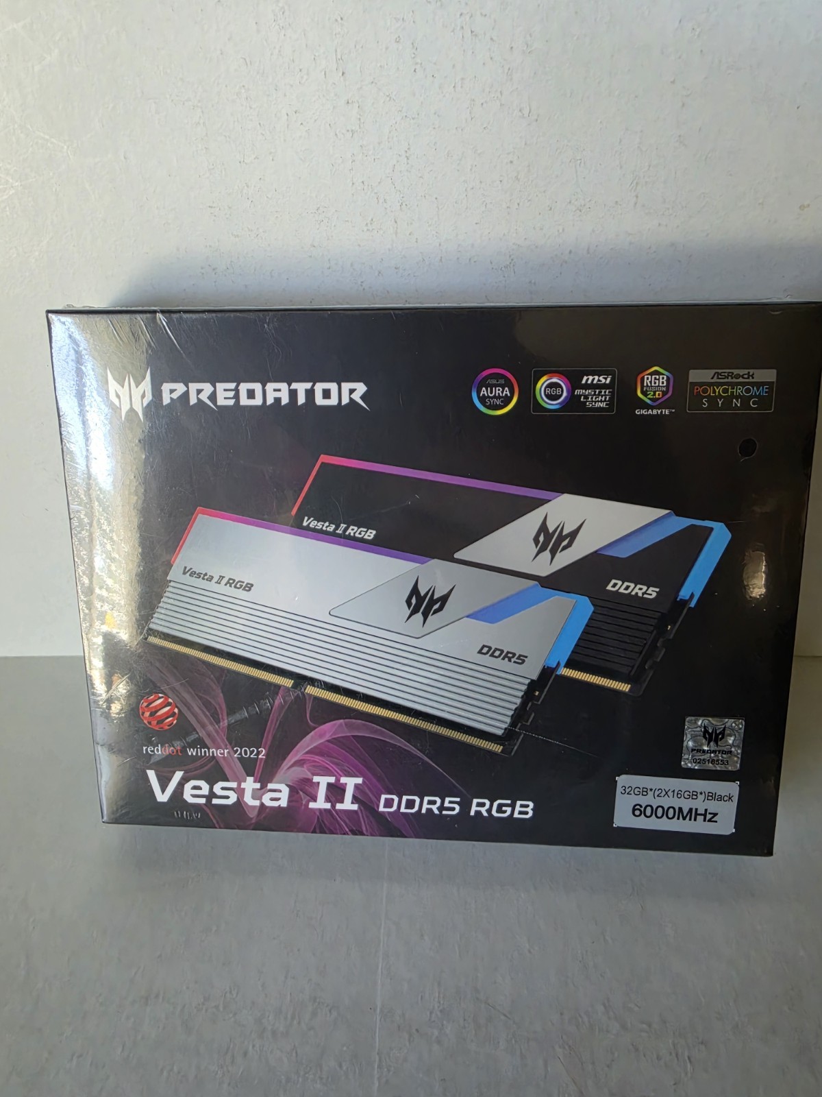 NEW Acer Predator Vesta II RGB 32GB (2x16GB) RAM DDR5 6000MHz CL30-38-38-76