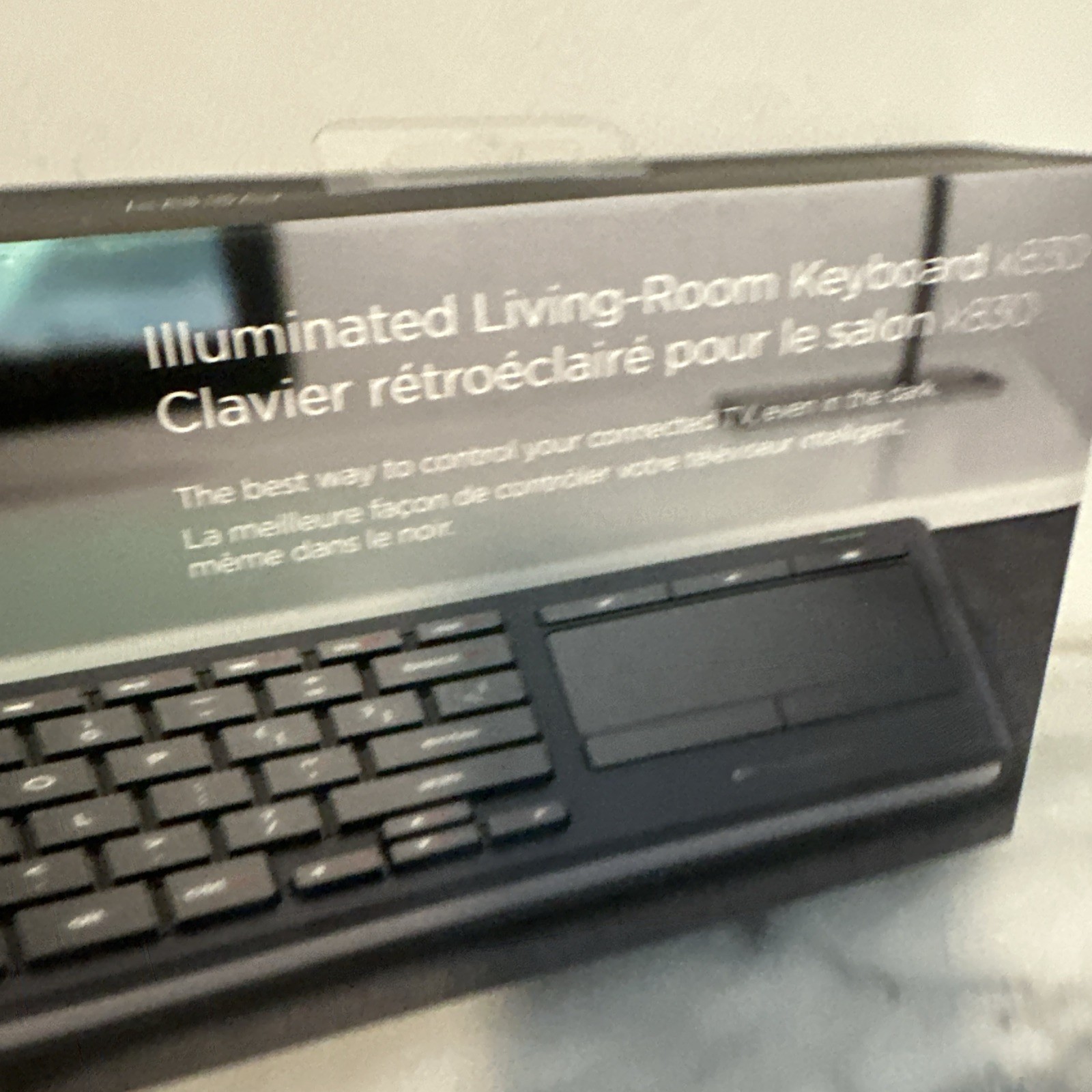 Logitech K830 Wireless Illuminated Keyboard with Built-in Touchpad New Open Box