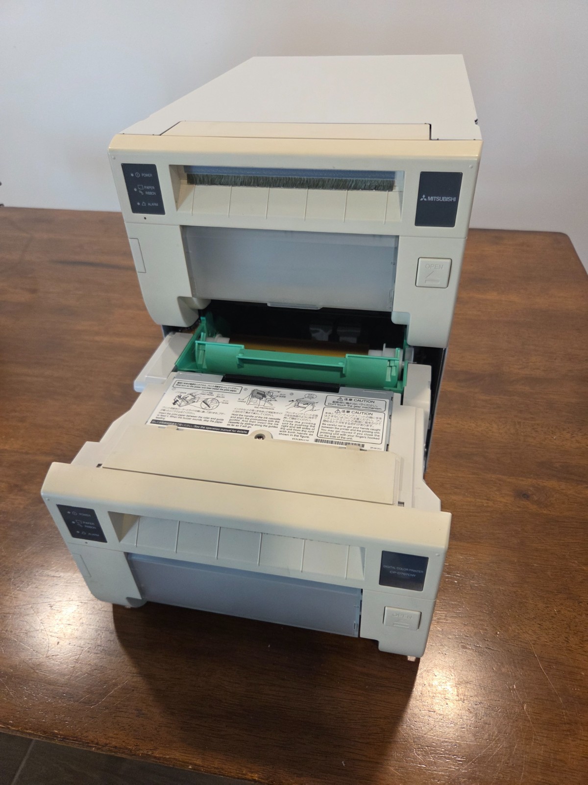 Mitsubishi CP-D707DW “double decker” dye sublimation color printer