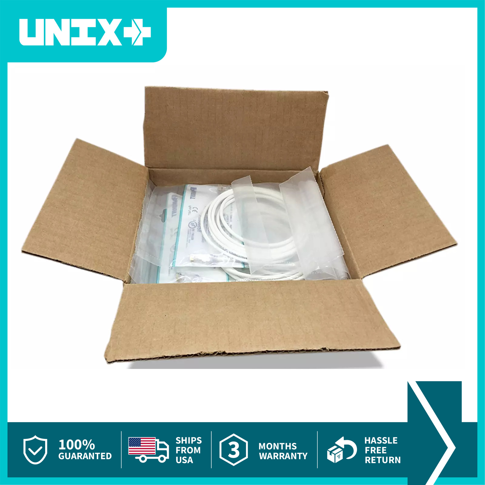New 100 Pack Slim Panduit Cat6 8ft Network Patch Cable / Cord RJ45 UTP LAN White