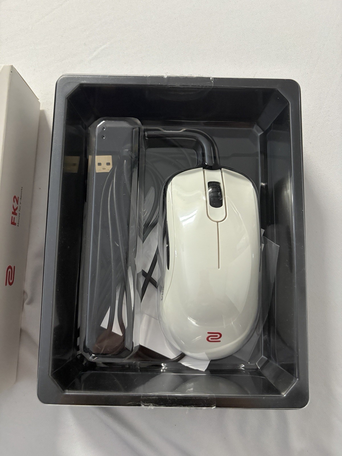 BenQ Zowie FK2 Gaming Wired Mouse for Esports White Special Edition Open Box