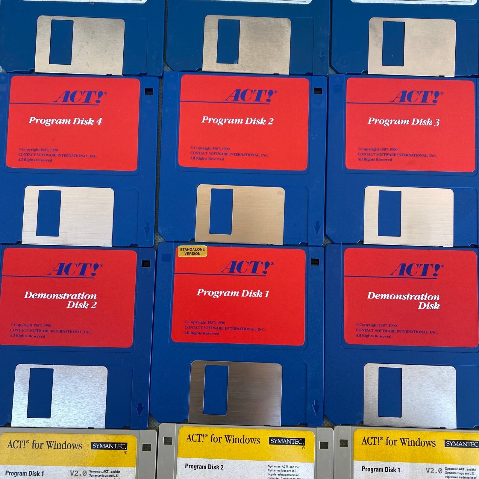 Symantec ACT! for Windows v2.0 Disk Lot 3.5” Floppy Floppies Vintage PC Utility