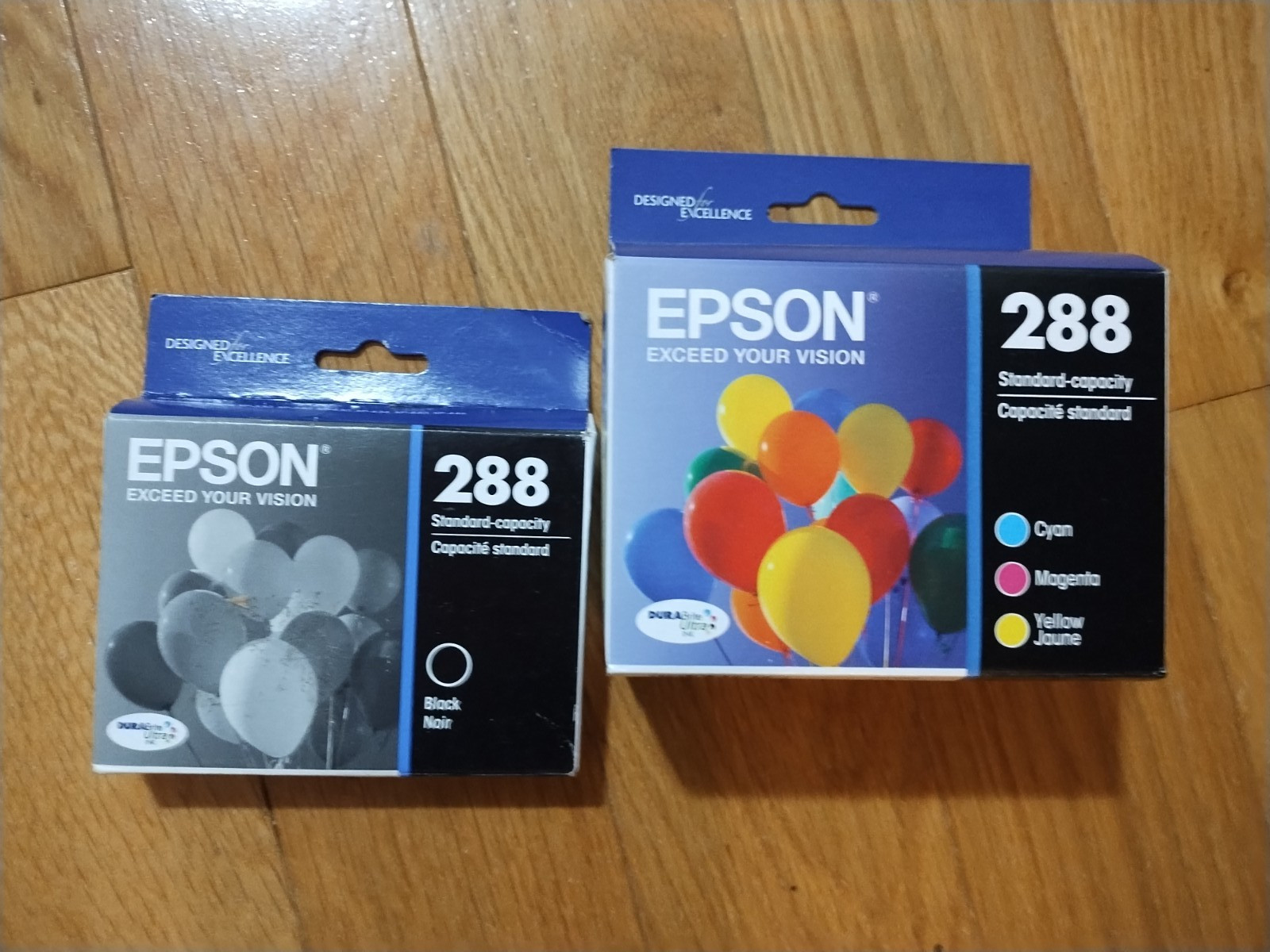 2023-25 Genuine Set Epson 288 Ink Black Color Expression XP-330 340 430 440 NEW