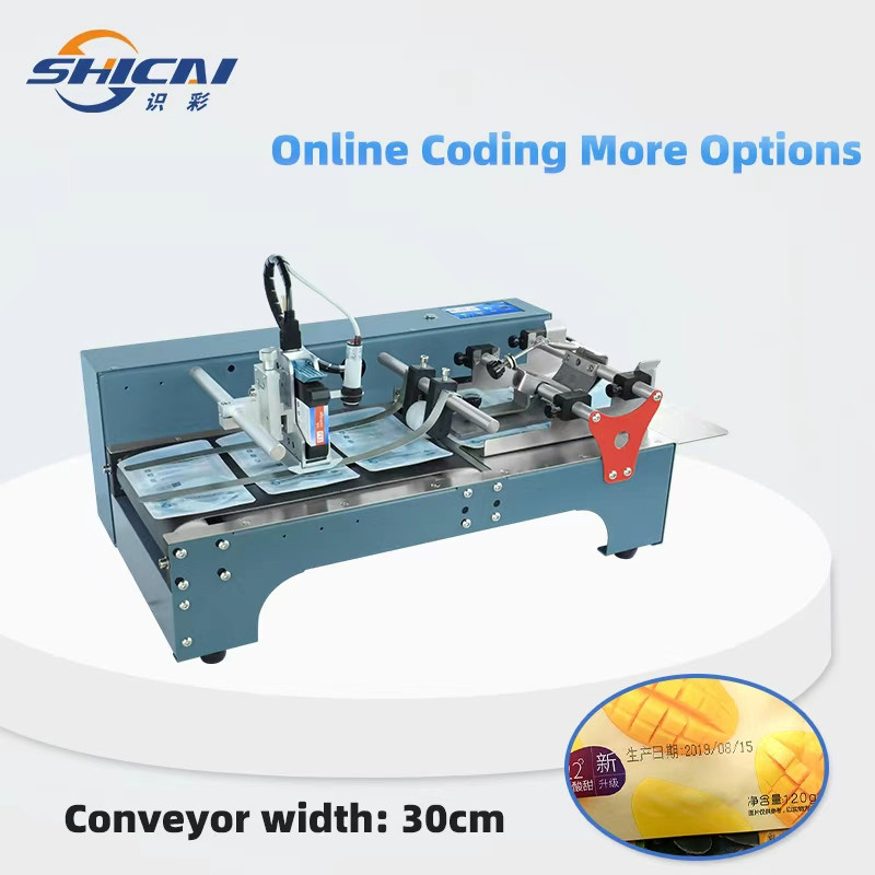 Auto Pagination TIJ Printer for Plastic Bag Pouch Label Text Date QR Code
