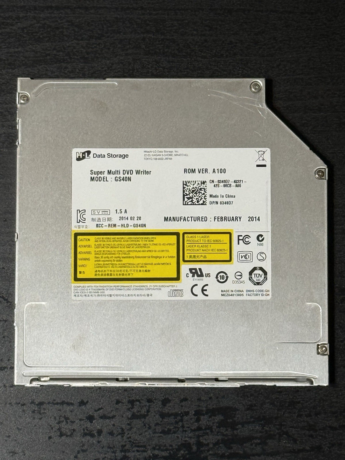 LG GS40N Ultra Slim Super Multi DVD Writer Drive SATA