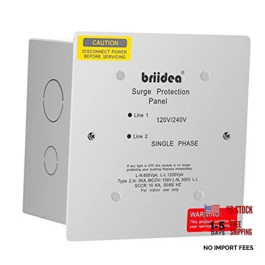 Whole House Surge Protector, Type 2 Single Phase 120/240 Volt Panel Whole