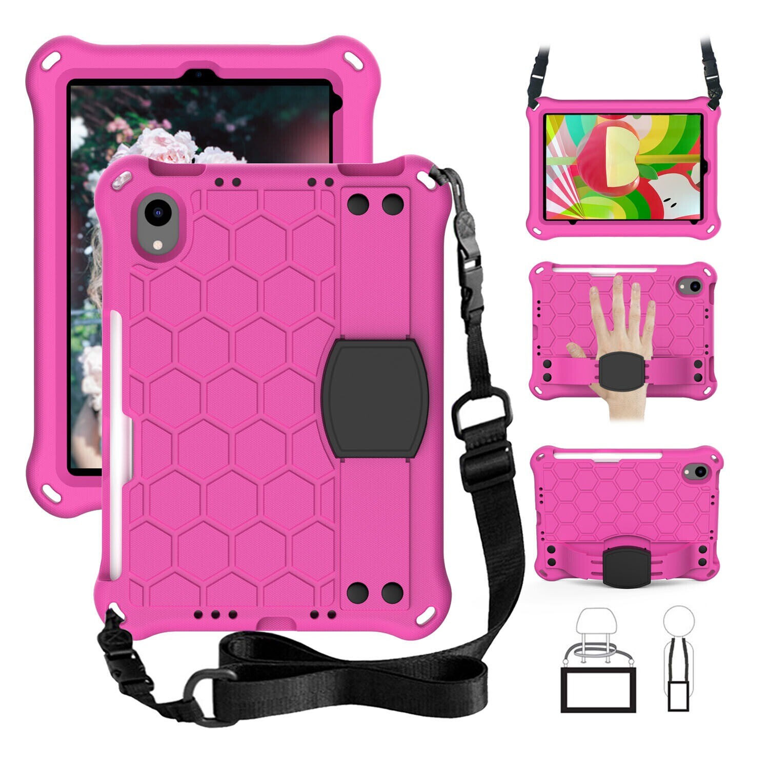 For iPad 9th 8th 7 Gen 10.2″ 9.7″ Mini 6 5 4 Pro Kids Heavy Duty Shockproof Case
