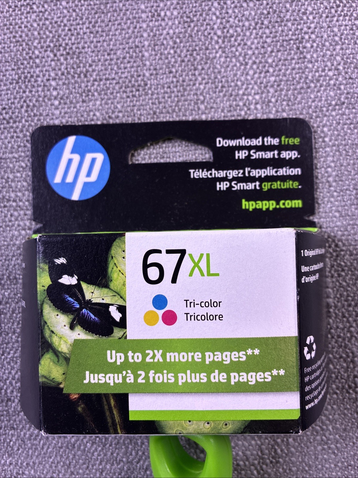 HP 67XL High Yield Tri-Color Original Ink Cartridge (3YM58AN) Exp 11-2025