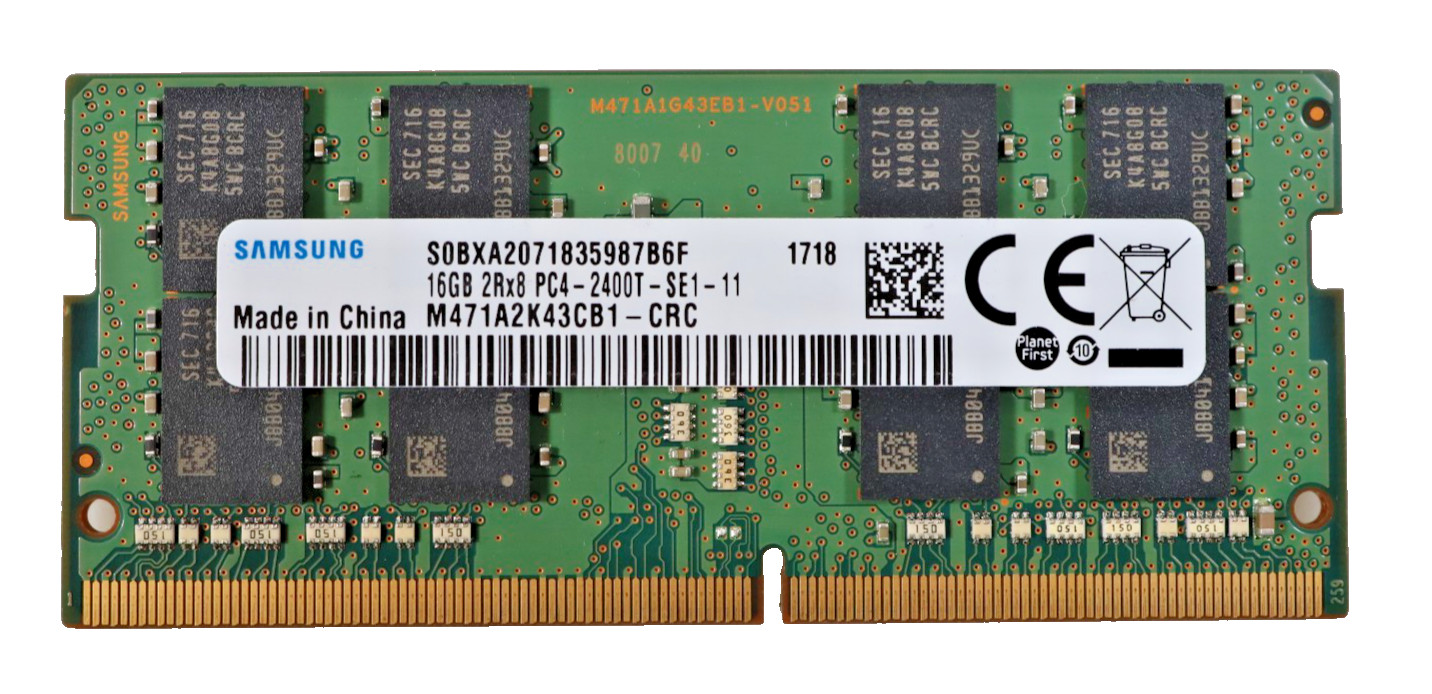 16GB Samsung M471A2K43CB1-CRC DDR4-2400T SODIMM Laptop Memory