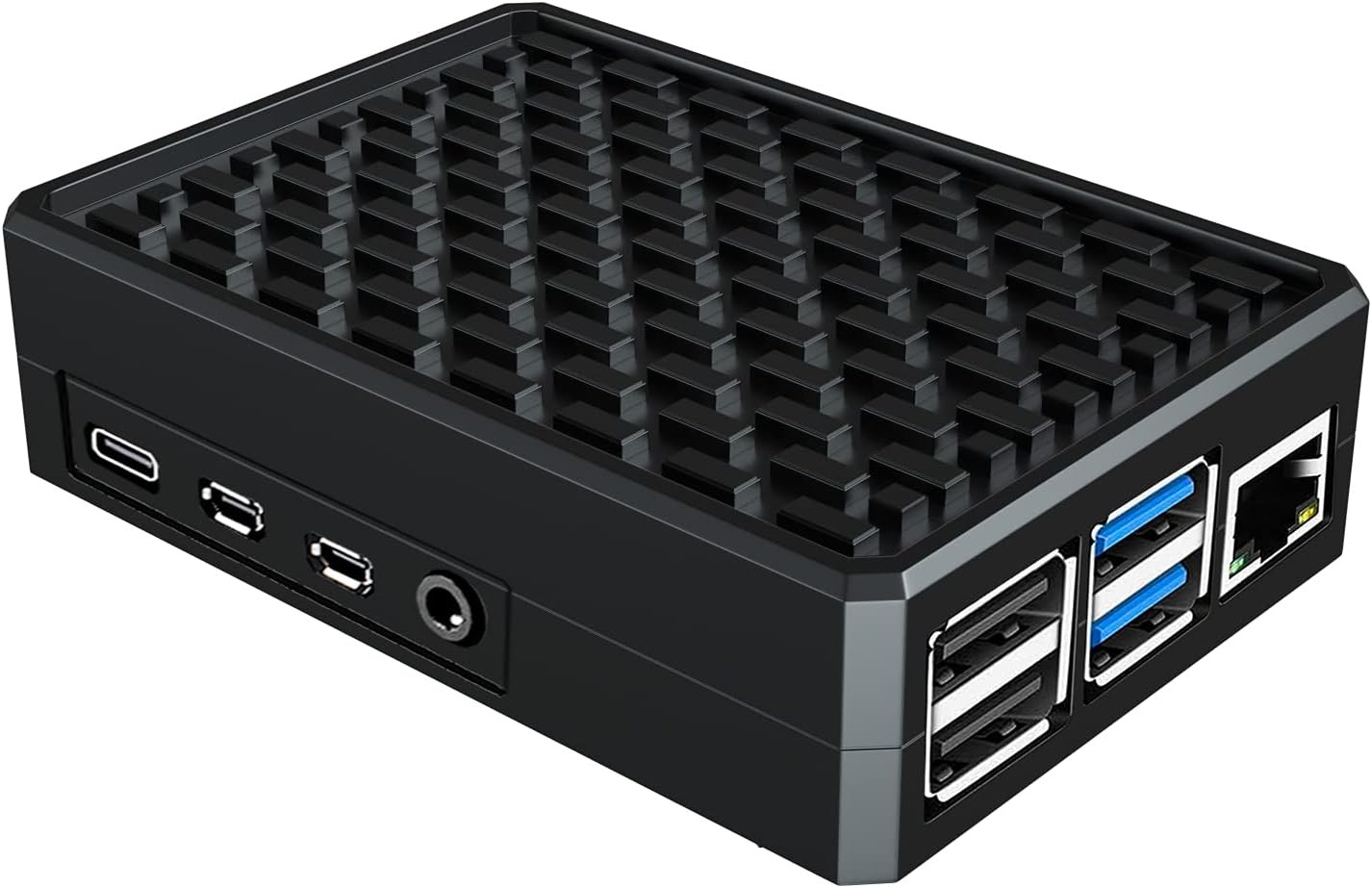 Miuzei Case for Raspberry Pi 4 Aluminum Case, Passive Cooling Metal Case