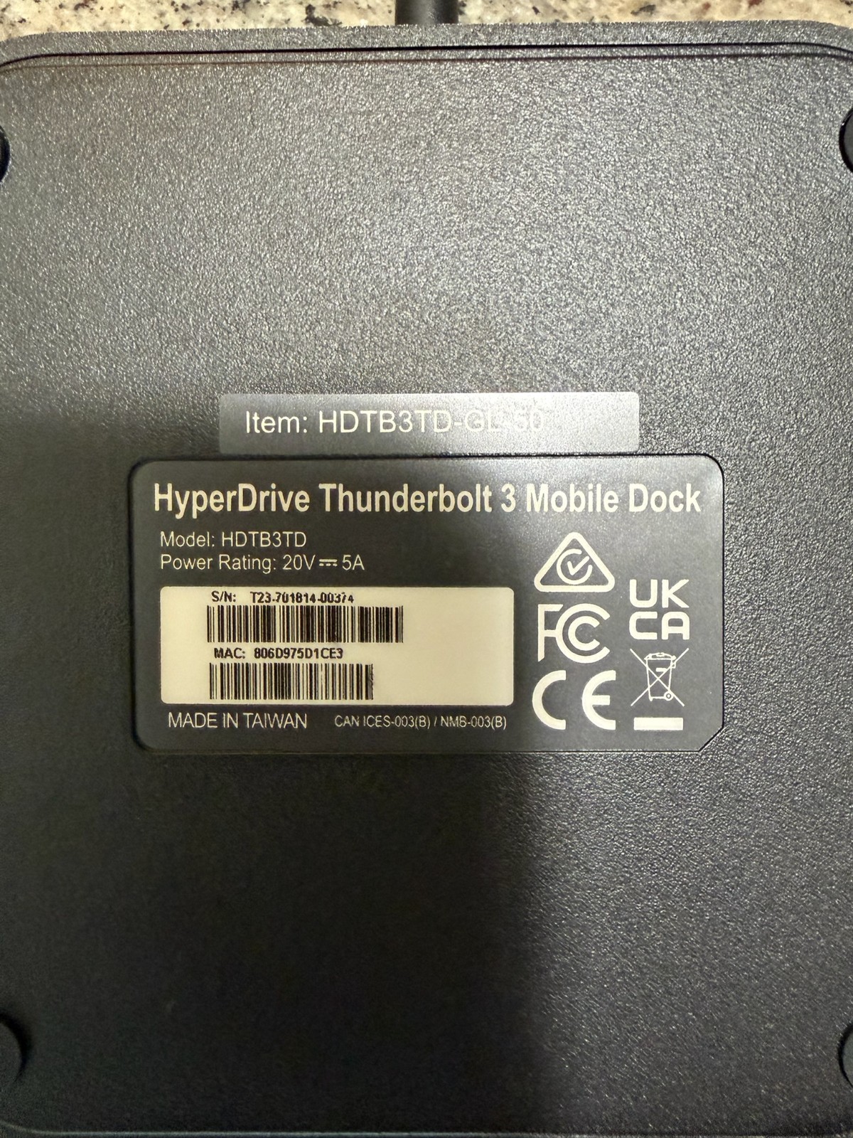 HyperDrive Thunderbolt 3 /USB-C Mobile Dock Hub for MacBook/iMac/iPad Pro/PC