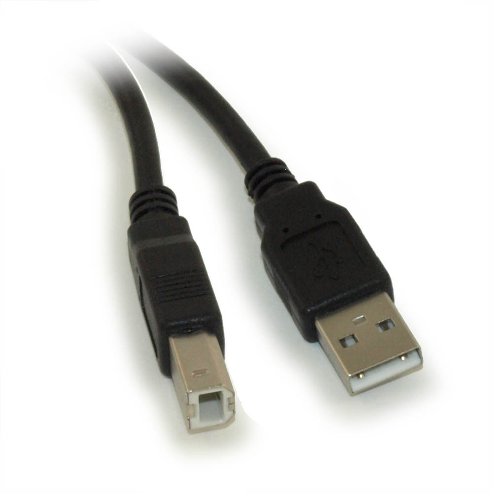 1ft USB 2.0 Certified 480Mbps Type A Male to B Male Cable BLACK