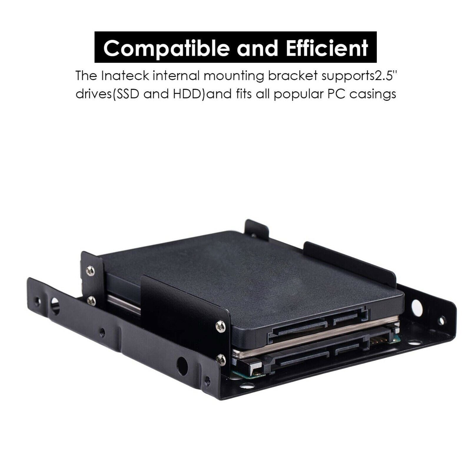 Dual Mounting 2.5″ to 3.5″ Bay SSD Metal Hard Drive HDD Bracket Adapter Dock