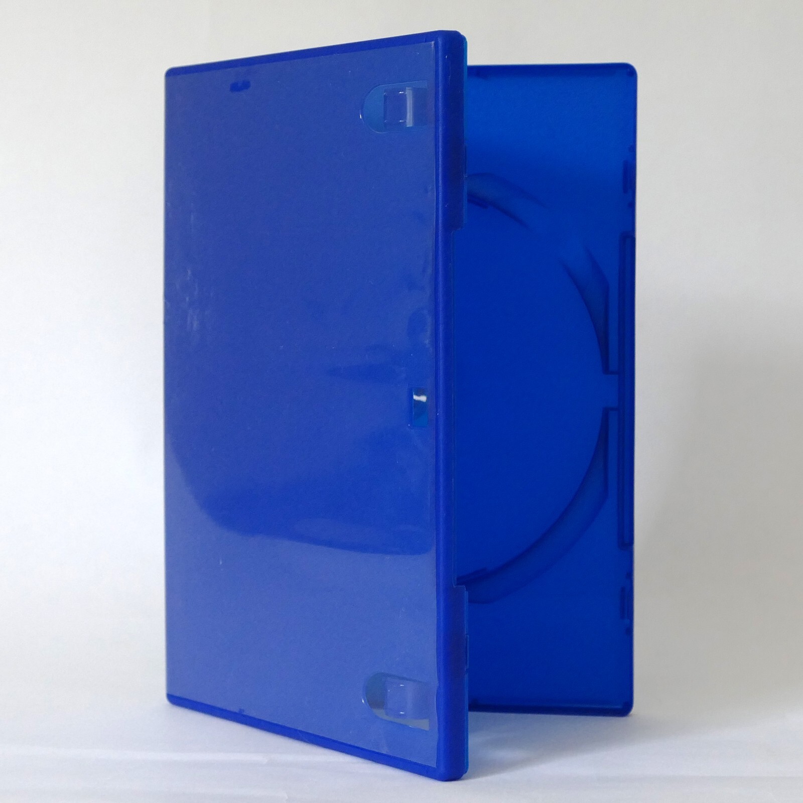 1 DARK BLUE Single US Plastic DVD Case Standard 14mm Color Sleeve Clips NEW