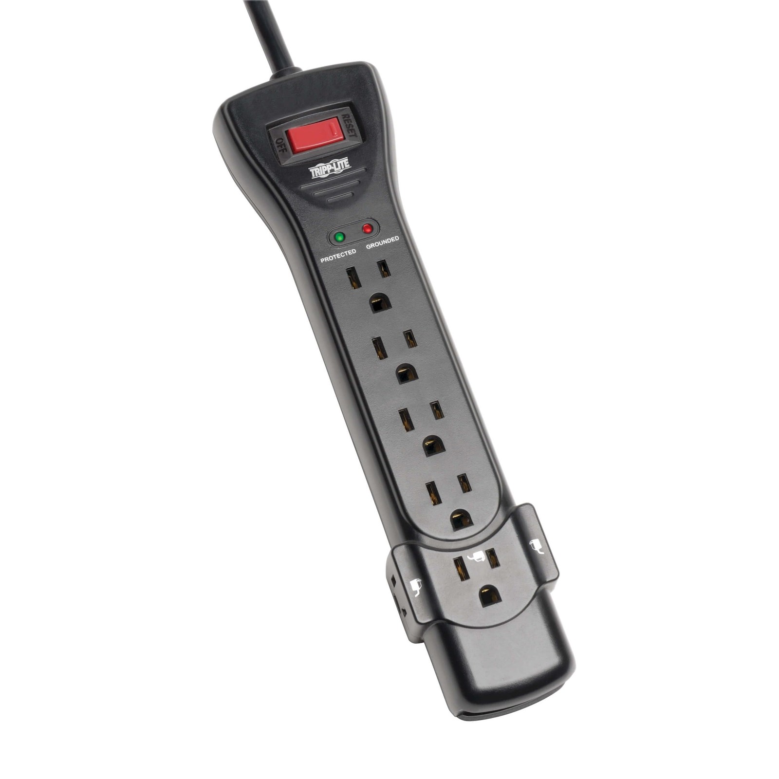 Tripp Lite SUPER7B Surge Protector Power Strip 7 Outlets 7ft Cord Black