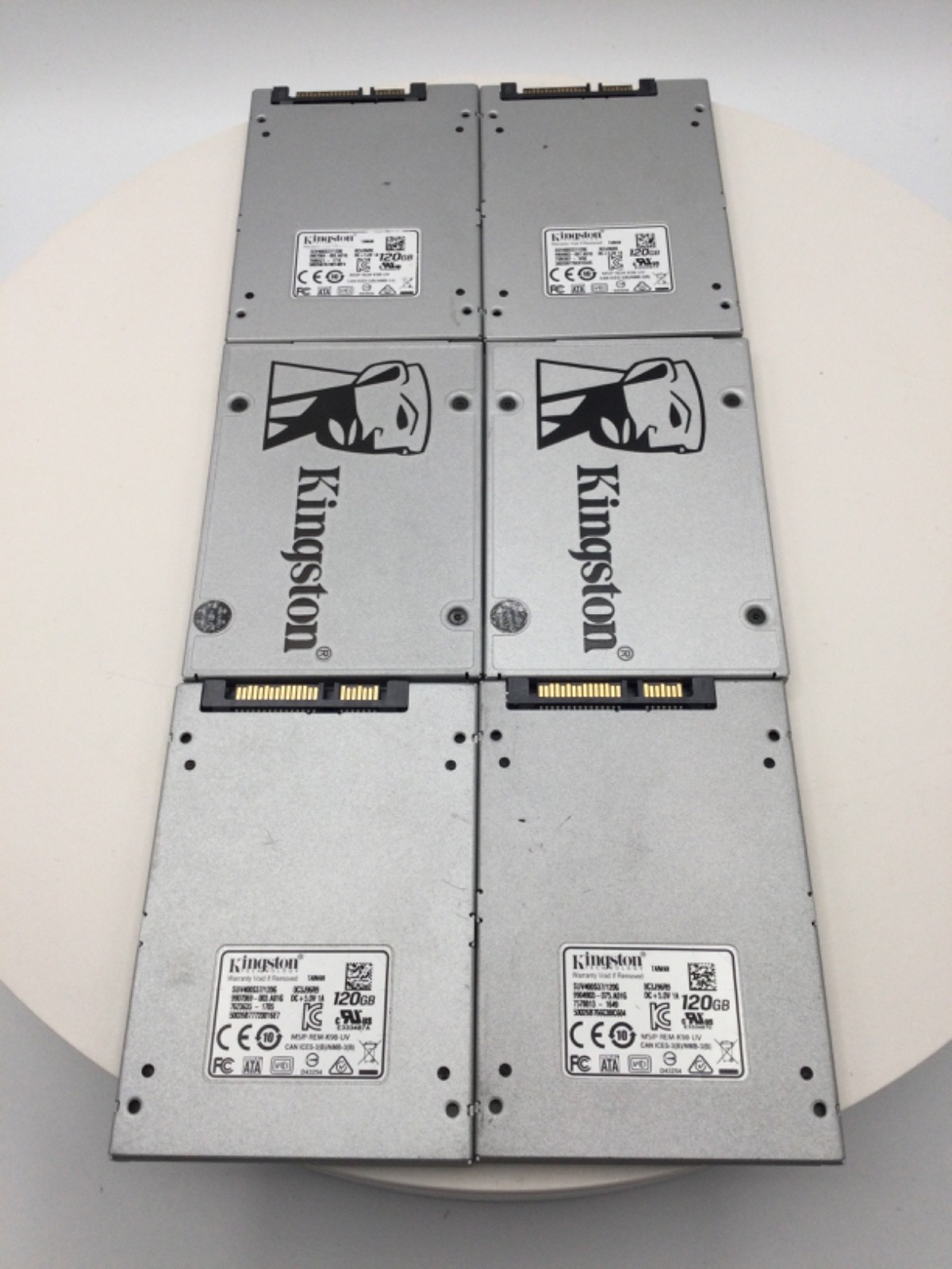 Lot of 6 Kingston SUV400S37/120GB 120GB SATA III 6Gb/s 2.5″ SSD Tested & Wiped