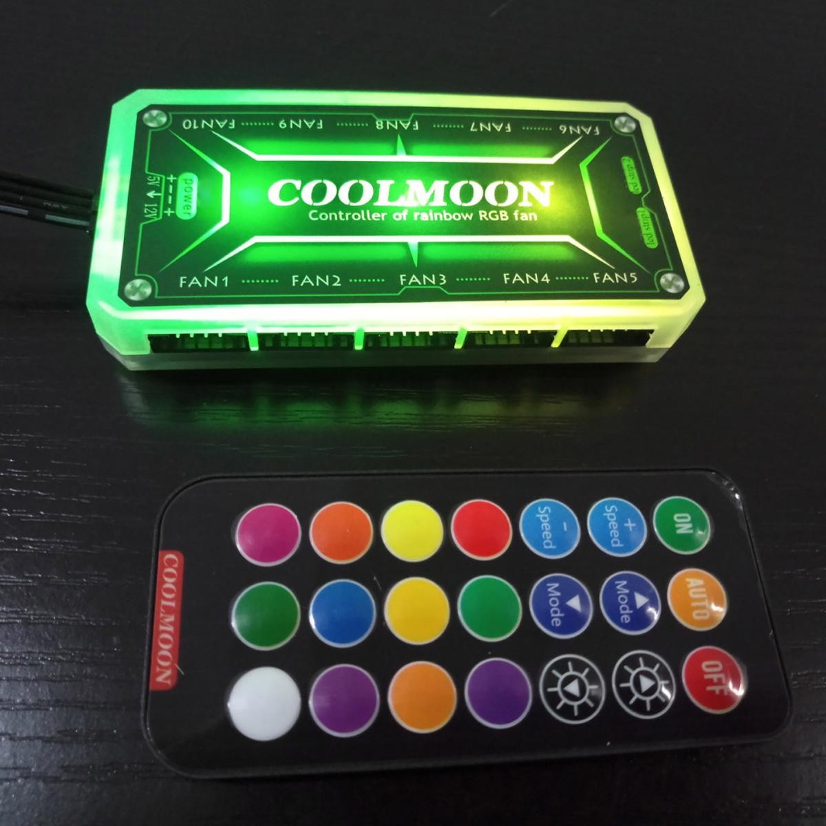 Adjustable RGB Light Fan Controller Remote Control Computer Case Hub Adapter Kit