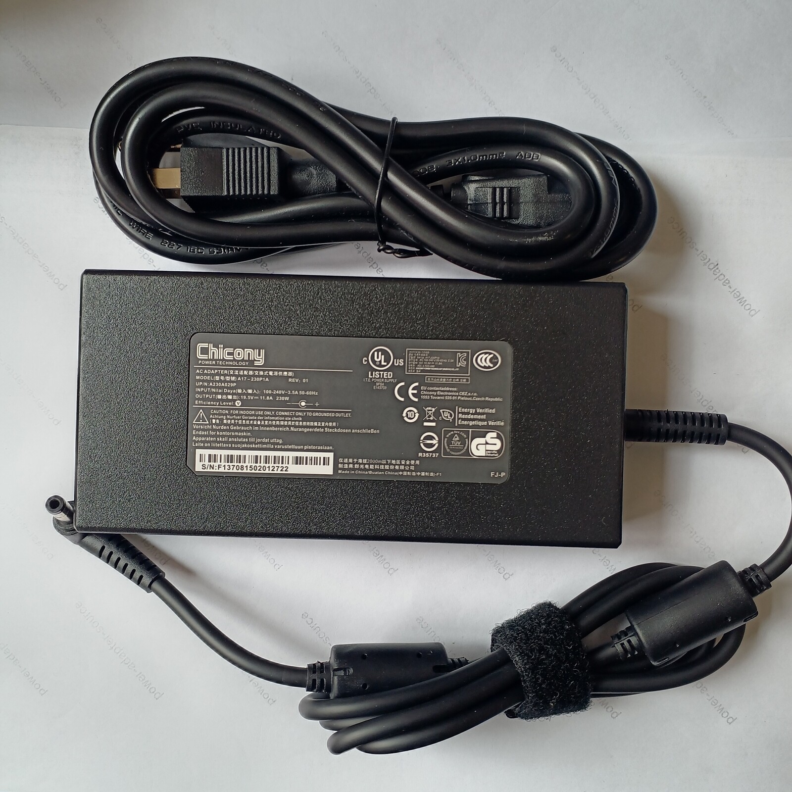 Chicony 230W MSI GS66 Stealth 10SGS 10SFS 10SE 10SF 10UH 10UE UG Charger Adapter