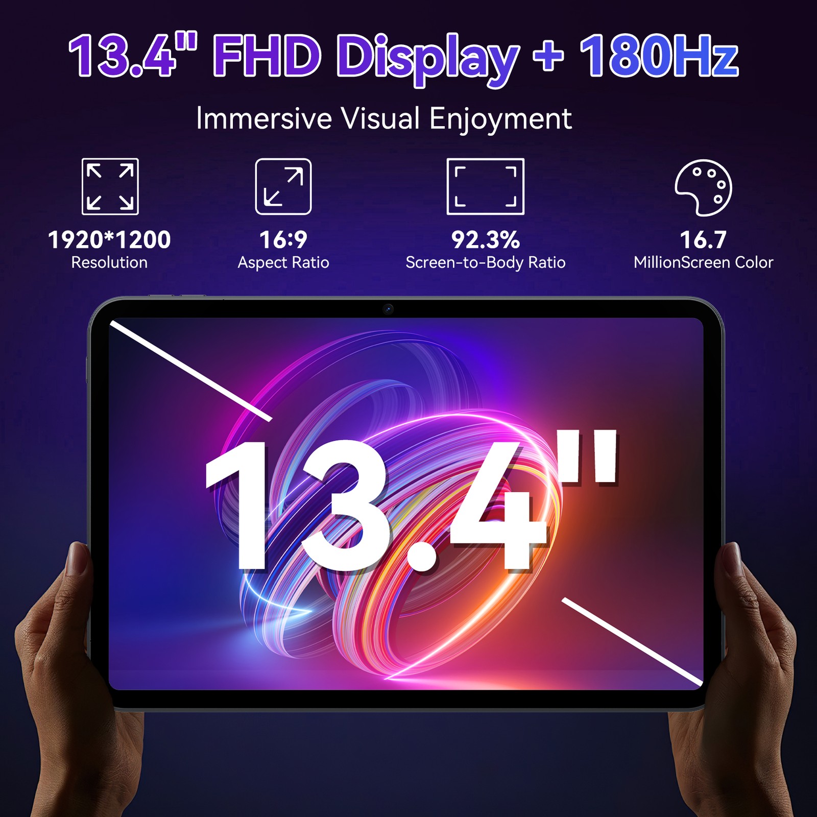 TABWEE T60 Pro Andriod 15 Tablet 13.4″ IPS Display 24GB+256GB 10000mAh Octa Core