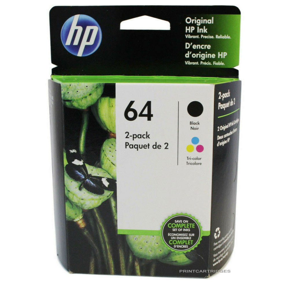HP 64 Ink Cartridge Combo HP 64 Black HP 64 Color New Genuine