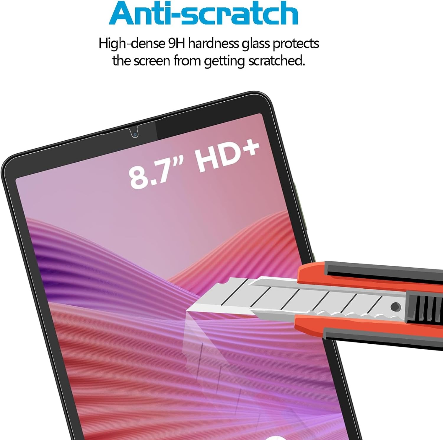 Lenovo Tab 8.7″ Screen Protector – 2-Pack Tempered Glass Easy Install Film