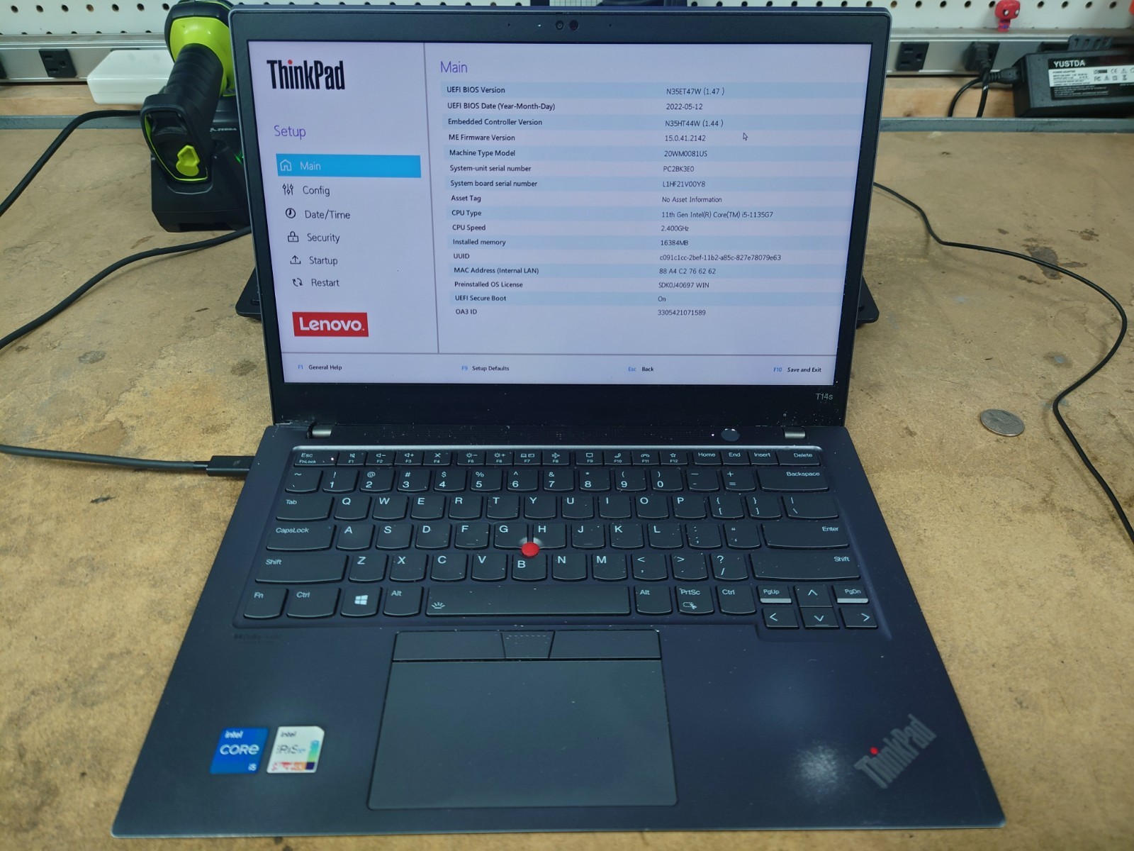 Lenovo ThinkPad T14s Gen 2 14″ FHD Touch i5-1135G7 16GB RAM No OS/SSD