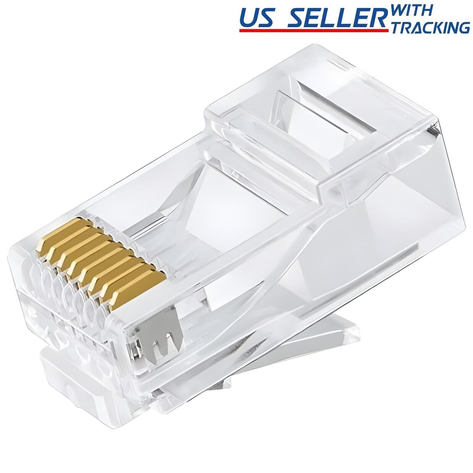 100pcs RJ45 Modular Plug Network Cable LAN Connector Plug End 8P8C CAT5 CAT5E