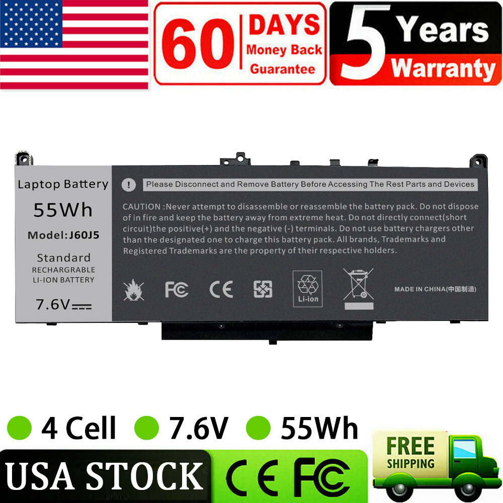 Battery For Dell Latitude E7270 E7470 Series Laptop J60J5 R1V85 451-BBSX PDNM2