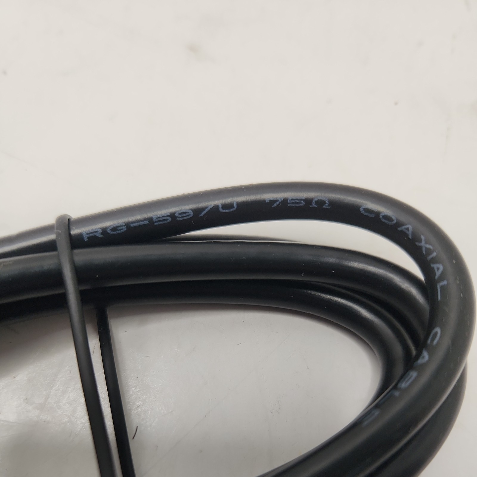 Lot of 3: Coaxial Cables RG-59/U 75. 36 Inches Long. Black/Gold