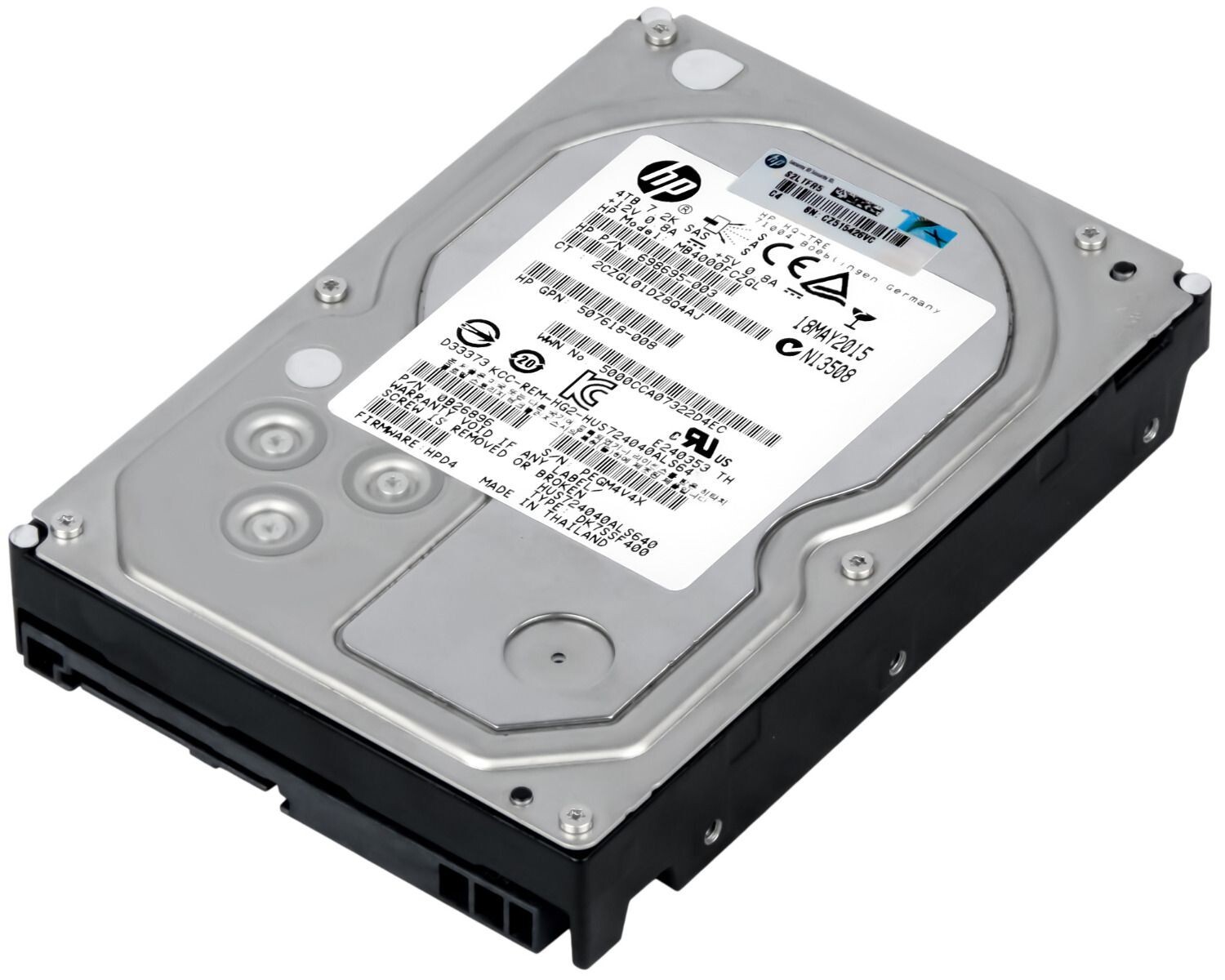 HARD DRIVE HP 698695-003 MB4000FCZGL HUS724040ALS640 4TB 7.2K 64MB SAS-2 3.5”
