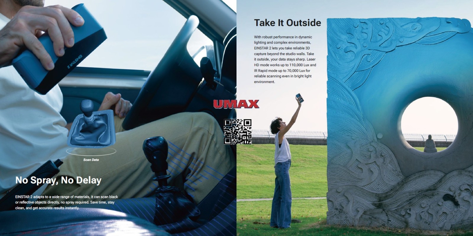 EINSTAR 2 Wireless 3D Scanner, Hybrid Laser & IR, Full Color Texture Capture