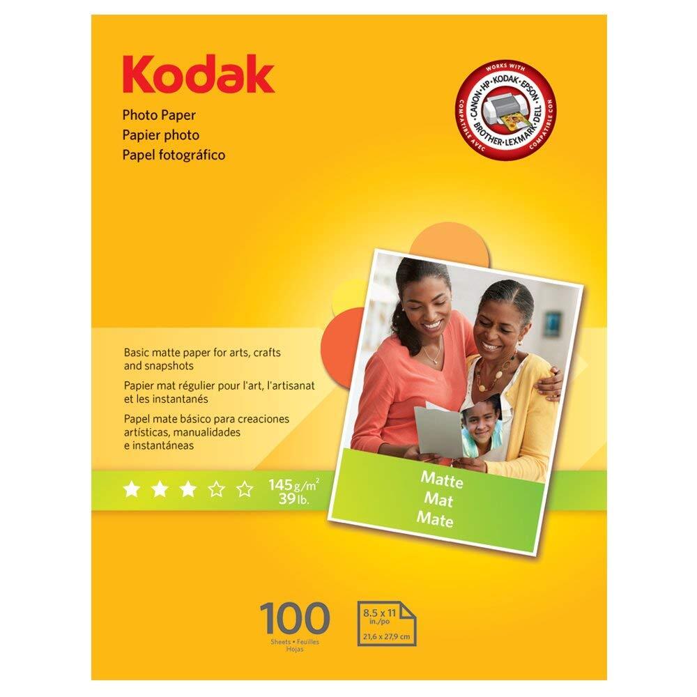 Kodak Photo Paper for inkjet printers, Matte Finish, 7 mil thickness, 100