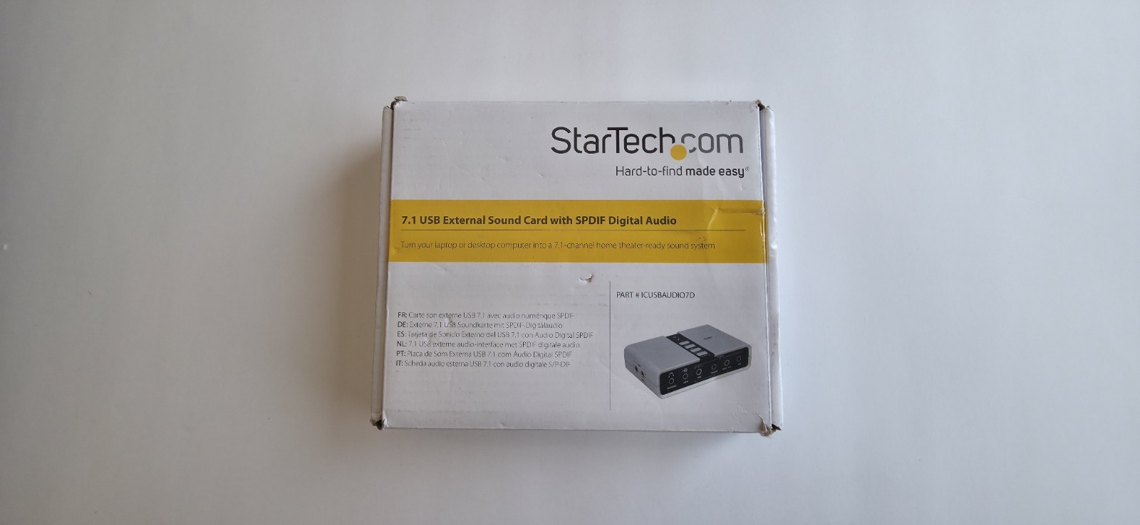 StarTech.com ICUSBAUDIO7D 7.1 Channels USB Interface Audio Adapter