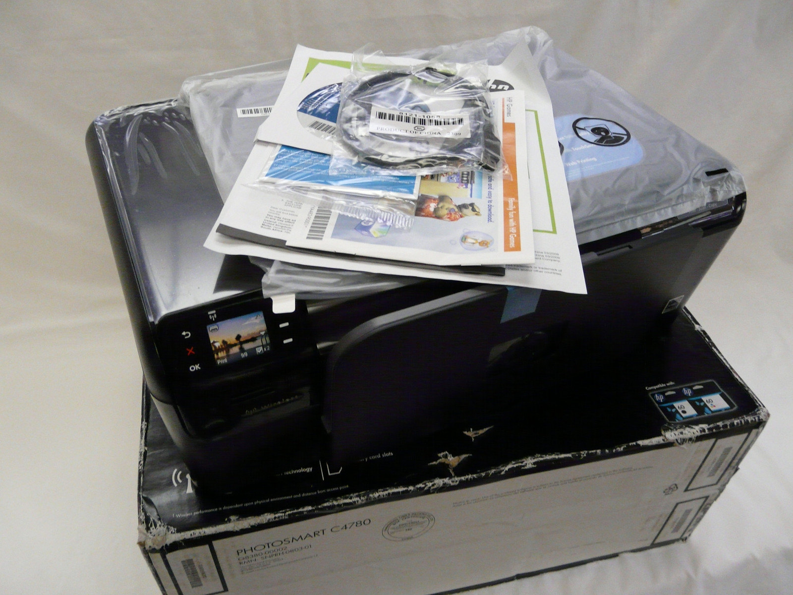 HP Photosmart C4780, New Replacement Printer -No Power Cord or Ink, Q830A