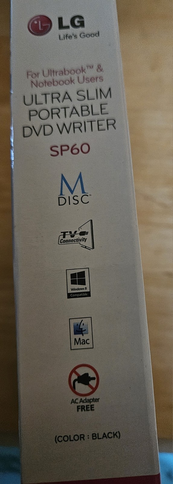 LG SP60 Ultra Slim USB Portable DVD CD M DISC External Drive Mac Windows TV