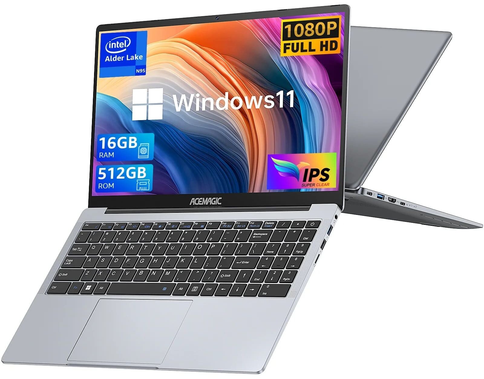 AceMagic AX15 16″ Notebook Laptop Intel N150 16GB RAM + 512GB SSD Windows 11 Pro