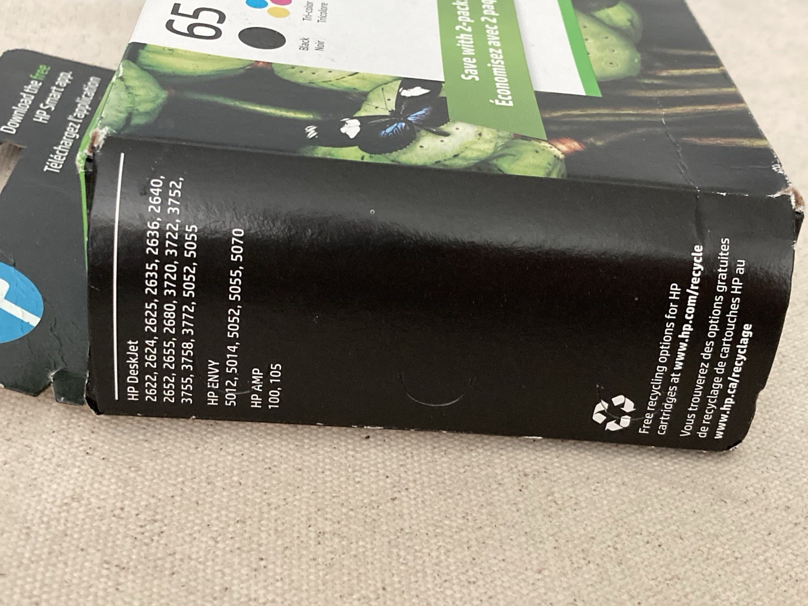 Genuine HP 65 Black & Tri-Color 2 Pack Ink Cartridge Exp. Feb 2026, OEM