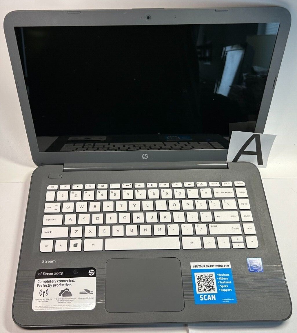 HP Stream 14-ax0XX Laptop Intel Celeron N3060 4GB RAM 32GB SSD 1.60 GHz