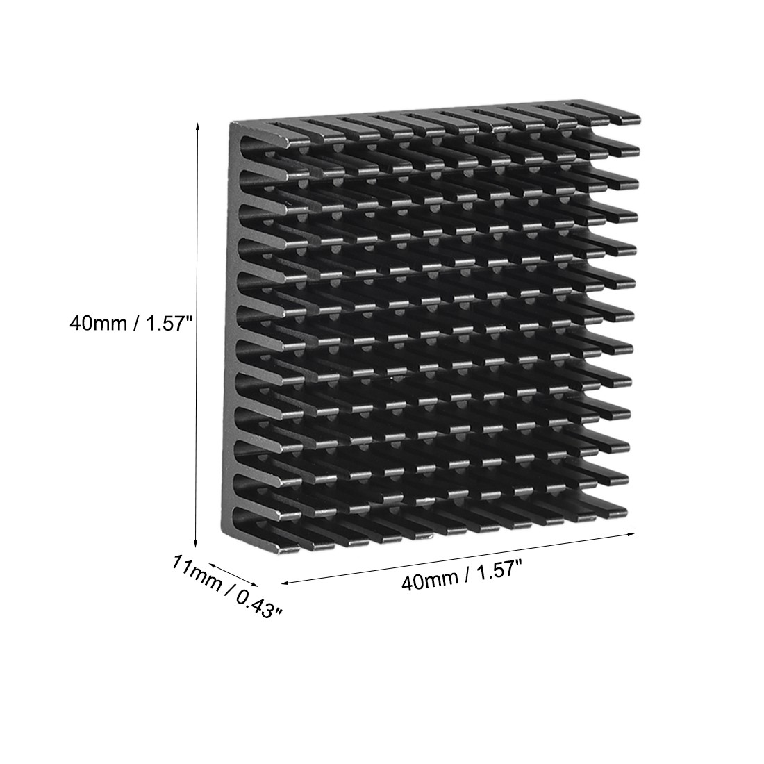 Electronic Radiators Heatsink for Stepper Motor,3D Printer 40x40x11mm Black 4pcs