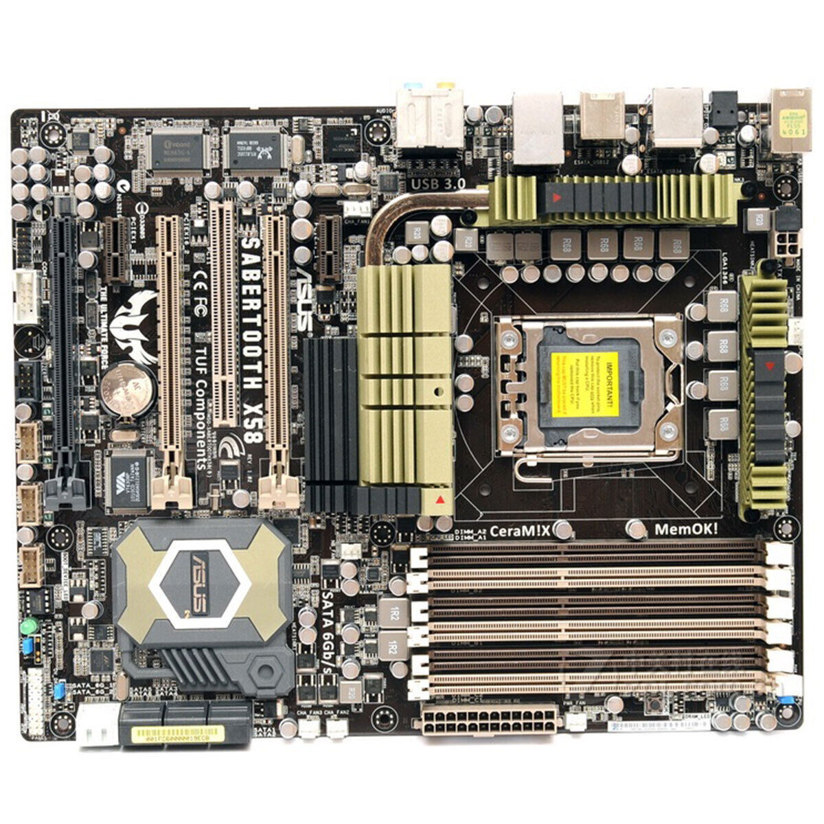 ASUS Saber Tooth X58 LGA 1366 Motherboard Intel X58 ATX DDR3 24GB On-Board Audio