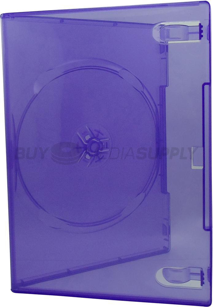 14mm Standard Clear Purple 1 Disc DVD Case Lot