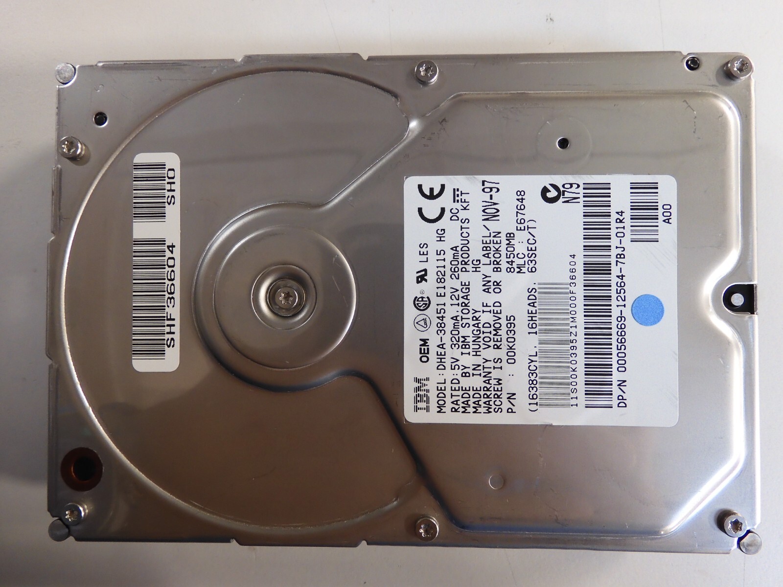 DHEA-38451/ 00K0395 IBM DHEA-38451 – 8.45GB 5400RPM 3.5″ Hard Drive