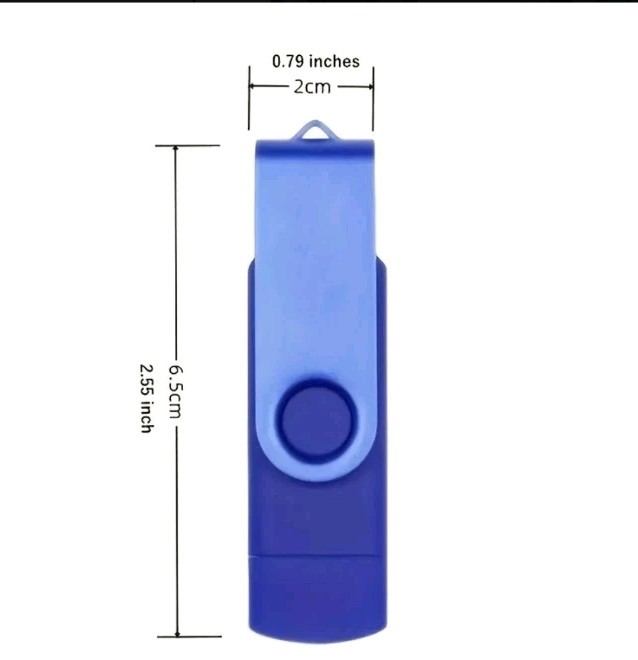USB 2.0 TYPE C USB Flash Drive OTG Pen Drive 128GB USB Stick BLUE